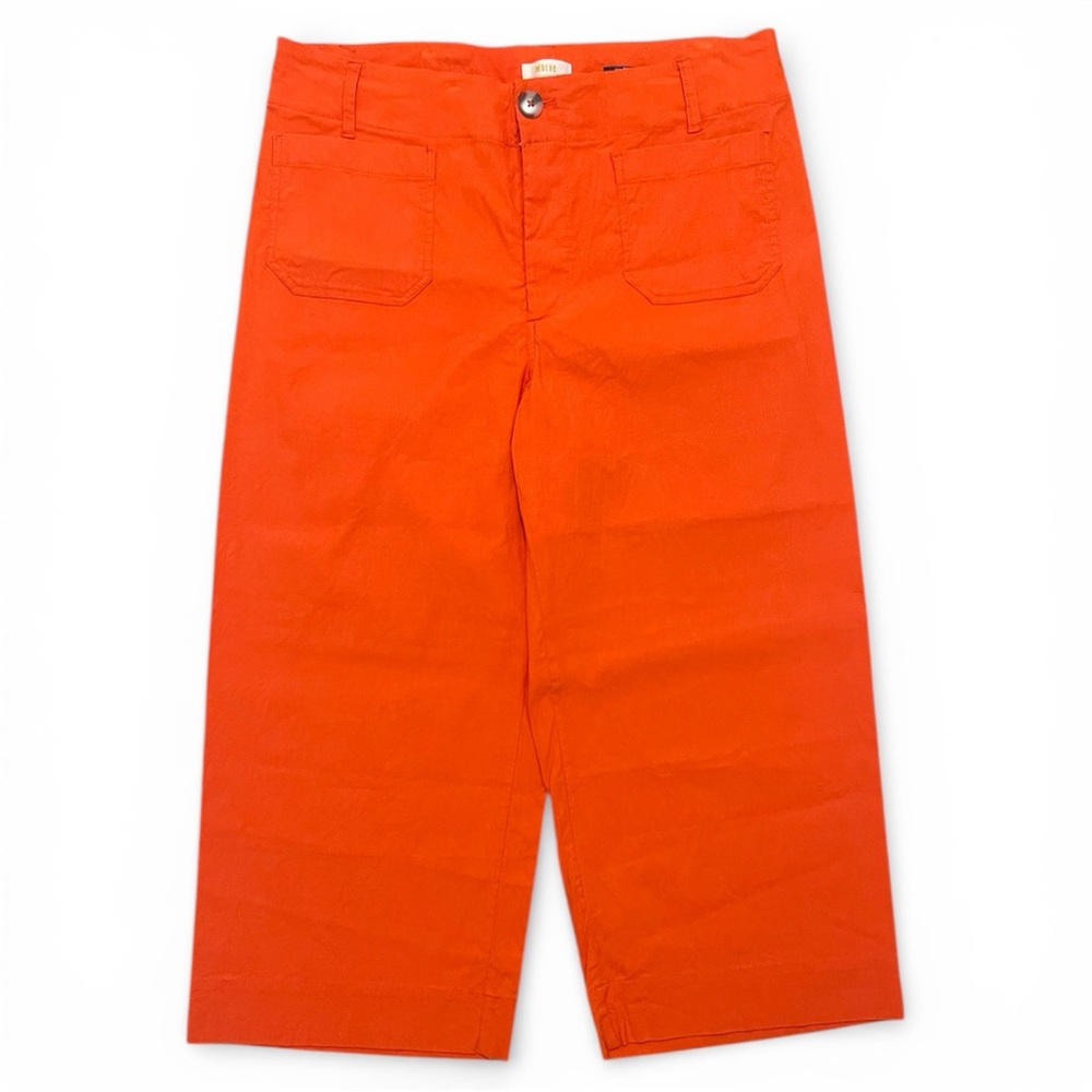 MAEVE ANTHROPOLOGIE WOMEN’S THE COLETTE WIDE LEG CROP PANT SIZE 16W ORANGE